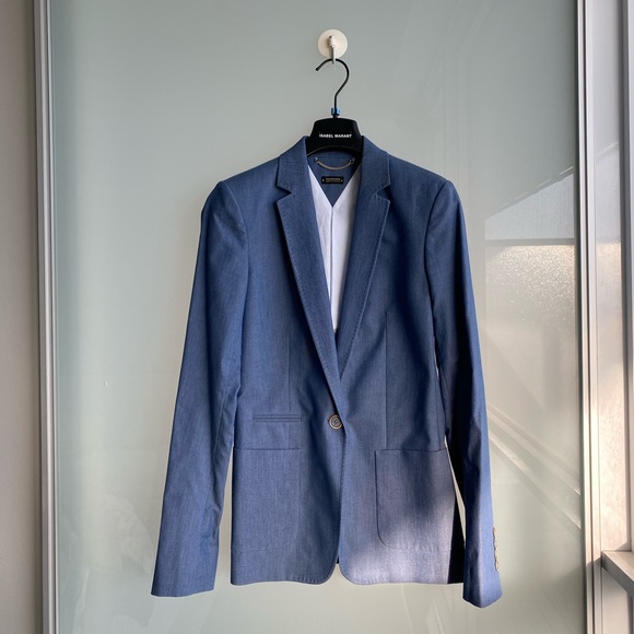 Massimo Dutti Italian Fabric Blue Blazer - Picture 1 of 5
